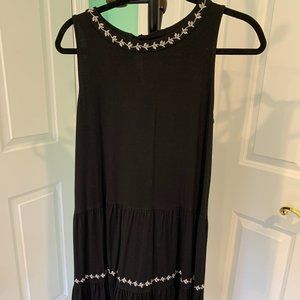 LOFT knit black tie-back dress - size M